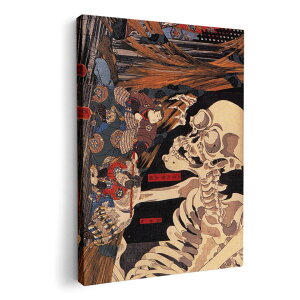 アートパネル 絵 絵画 飾り 選べるサイズ 210×148 mm A5 モダン 玄関 写真 フォト インテリア おしゃれ 011483 和風 和柄 骸骨