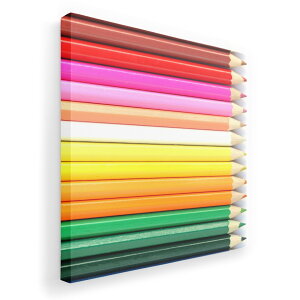 アートパネル 絵 絵画 飾り 選べるサイズ 333×333mm 正方 スクエア モダン 玄関 写真 フォト インテリア おしゃれ 001542 鉛筆 カラフル