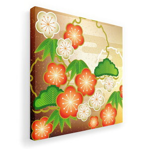 アートパネル 絵 絵画 飾り 選べるサイズ 333×333mm 正方 スクエア モダン 玄関 写真 フォト インテリア おしゃれ 002509 花 和風 和柄