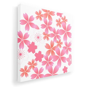 アートパネル 絵 絵画 飾り 選べるサイズ 333×333mm 正方 スクエア モダン 玄関 写真 フォト インテリア おしゃれ 020656 桜 花びら