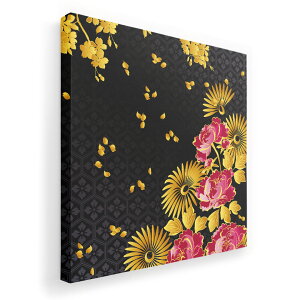 アートパネル 絵 絵画 飾り 選べるサイズ 455×455mm 正方 スクエア モダン 玄関 写真 フォト インテリア おしゃれ 004484 和風 和柄 花