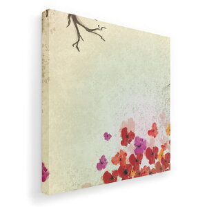 アートパネル 絵 絵画 飾り 選べるサイズ 455×455mm 正方 スクエア モダン 玄関 写真 フォト インテリア おしゃれ 004962 和柄 和風 花