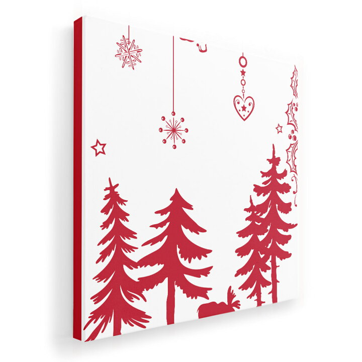 楽天市場 アートパネル 絵 絵画 飾り 選べるサイズ 455 455mm 正方 スクエア モダン 玄関 写真 フォト インテリア おしゃれ 冬 赤 イラスト Kabeコレ