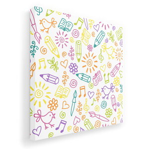 アートパネル 絵 絵画 飾り 選べるサイズ 333×333mm 正方 スクエア モダン 玄関 写真 フォト インテリア おしゃれ 005943 鉛筆 鳥 模様 イラスト