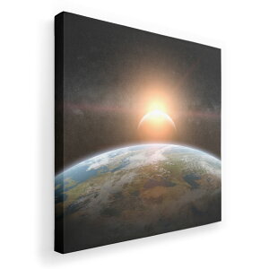 アートパネル 絵 絵画 飾り 選べるサイズ 333×333mm 正方 スクエア モダン 玄関 写真 フォト インテリア おしゃれ 006115 宇宙 地球 太陽