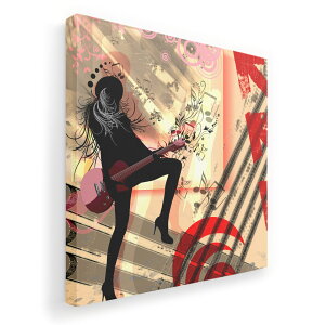 アートパネル 絵 絵画 飾り 選べるサイズ 333×333mm 正方 スクエア モダン 玄関 写真 フォト インテリア おしゃれ 007252 人物 音楽