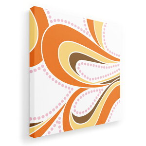 アートパネル 絵 絵画 飾り 選べるサイズ 333×333mm 正方 スクエア モダン 玄関 写真 フォト インテリア おしゃれ 007812 オレンジ 黄色 模様 イエロー