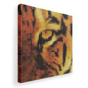 アートパネル 絵 絵画 飾り 選べるサイズ 455×455mm 正方 スクエア モダン 玄関 写真 フォト インテリア おしゃれ 007880 ドット イエロー 黄色 オレンジ 模様