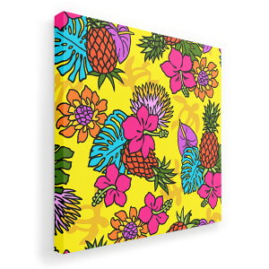 アートパネル 絵 絵画 飾り 選べるサイズ 455×455mm 正方 スクエア モダン 玄関 写真 フォト インテリア おしゃれ 008359 花 フラワー 黄色 イエロー 模様