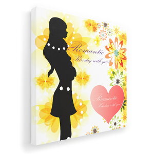 アートパネル 絵 絵画 飾り 選べるサイズ 455×455mm 正方 スクエア モダン 玄関 写真 フォト インテリア おしゃれ 008452 花 フラワー 人物 イラスト イエロー