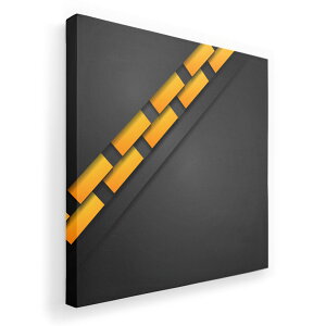 アートパネル 絵 絵画 飾り 選べるサイズ 333×333mm 正方 スクエア モダン 玄関 写真 フォト インテリア おしゃれ 008534 黒 ブラック イエロー 黄色 模様