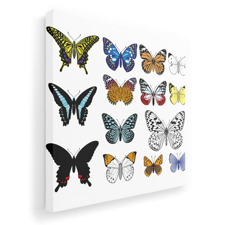 楽天市場 アートパネル 絵 絵画 飾り 選べるサイズ 455 455mm 正方 スクエア モダン 玄関 写真 フォト インテリア おしゃれ 蝶 イラスト 動物 Kabeコレ