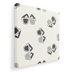 アートパネル 絵 絵画 飾り 選べるサイズ 455×455mm 正方 スクエア モダン 玄関 写真 フォト インテリア おしゃれ 010675 サングラス めがね 白 黒