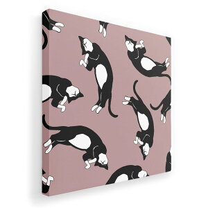 アートパネル 絵 絵画 飾り 選べるサイズ 333×333mm 正方 スクエア モダン 玄関 写真 フォト インテリア おしゃれ 010764 動物 猫 ピンク