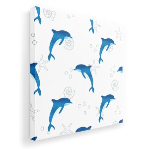 アートパネル 絵 絵画 飾り 選べるサイズ 333×333mm 正方 スクエア モダン 玄関 写真 フォト インテリア おしゃれ 013907 イルカ 海 アニマル