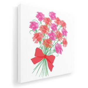 アートパネル 絵 絵画 飾り 選べるサイズ 455×455mm 正方 スクエア モダン 玄関 写真 フォト インテリア おしゃれ 017802 カーネーション 母の日