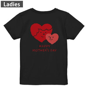 Tシャツ レディース バックプリント 半袖 ブラック 黒 デザイン M L tシャツ ティーシャツ T shirt 015279 母の日 バラ 花 母 カーネーション