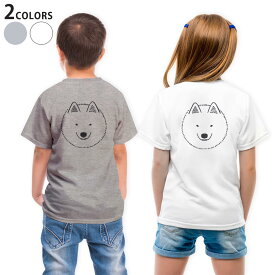 Tシャツ キッズ バックプリント 半袖 白地 デザイン 90 100 110 120 130 140 150 Tシャツ ティーシャツ T shirt 022529 犬 dog かわいい