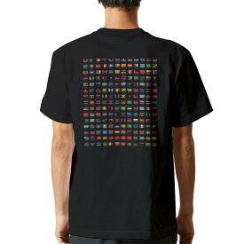 tシャツ メンズ 半袖 バックプリント ブラック デザイン XS S M L XL 2XL ティーシャツ T shirt 009360 外国　国旗