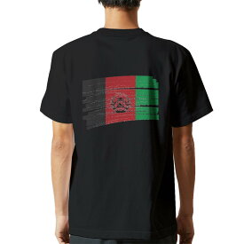 tシャツ メンズ 半袖 バックプリント ブラック デザイン XS S M L XL 2XL ティーシャツ T shirt 018375 afghanistan アフガニスタン