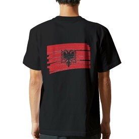 tシャツ メンズ 半袖 バックプリント ブラック デザイン XS S M L XL 2XL ティーシャツ T shirt 018379 albania アルバニア