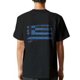 tシャツ メンズ 半袖 バックプリント ブラック デザイン XS S M L XL 2XL ティーシャツ T shirt 018456 greece ギリシャ
