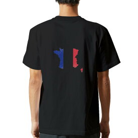 tシャツ メンズ 半袖 バックプリント ブラック デザイン XS S M L XL 2XL ティーシャツ T shirt 018828 france フランス