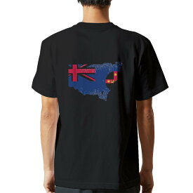 tシャツ メンズ 半袖 バックプリント ブラック デザイン XS S M L XL 2XL ティーシャツ T shirt 018901 new_south_wales ニューサウスウェールズ州