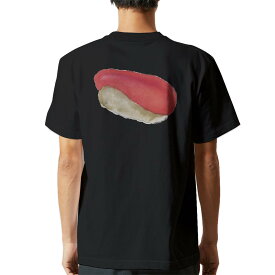 tシャツ メンズ 半袖 バックプリント ブラック デザイン XS S M L XL 2XL ティーシャツ T shirt 019897 お寿司 Sushi ご飯