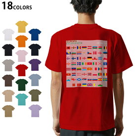 選べる18カラー Tシャツ メンズ 半袖 ホワイト グレー デザイン S M L XL 2XL 3XL Tシャツ ティーシャツ T shirt 015769 国旗　かわいい　カラフル