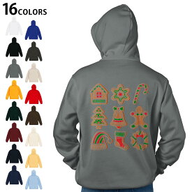 選べる16カラープルオーバー パーカー バックプリント フーディ メンズ レディース ユニセックス 長袖 デザイン S M L XL 2XL hoodie 009965 クリスマス　雪　結晶