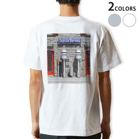 Tシャツ メンズ バックプリント半袖 ホワイト グレー デザイン XS S M L XL 2XL tシャツ ティーシャツ T shirt 022970 建築物　写真