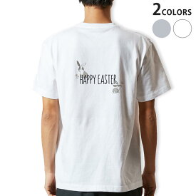 Tシャツ メンズ バックプリント半袖 ホワイト グレー デザイン XS S M L XL 2XL tシャツ ティーシャツ T shirt 030168 イースター