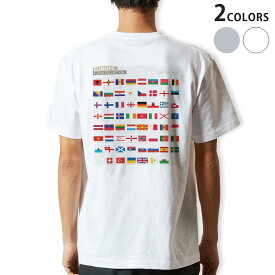 Tシャツ メンズ バックプリント半袖 ホワイト グレー デザイン XS S M L XL 2XL tシャツ ティーシャツ T shirt 015769 国旗　かわいい　カラフル