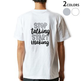 Tシャツ メンズ バックプリント半袖 ホワイト グレー デザイン XS S M L XL 2XL tシャツ ティーシャツ T shirt 016489 英語　モノクロ　英文