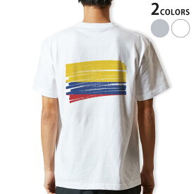Tシャツ メンズ バックプリント半袖 ホワイト グレー デザイン XS S M L XL 2XL tシャツ ティーシャツ T shirt 018421 colombia コロンビア