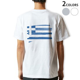 Tシャツ メンズ バックプリント半袖 ホワイト グレー デザイン XS S M L XL 2XL tシャツ ティーシャツ T shirt 018456 greece ギリシャ