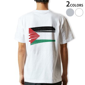Tシャツ メンズ バックプリント半袖 ホワイト グレー デザイン XS S M L XL 2XL tシャツ ティーシャツ T shirt 018532 palestine パレスチナ