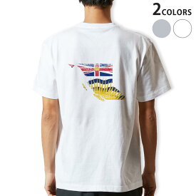 Tシャツ メンズ バックプリント半袖 ホワイト グレー デザイン XS S M L XL 2XL tシャツ ティーシャツ T shirt 018783 british_colombia ブリティッシュコロンビア