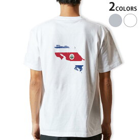 Tシャツ メンズ バックプリント半袖 ホワイト グレー デザイン XS S M L XL 2XL tシャツ ティーシャツ T shirt 018802 costa_rica コスタリカ
