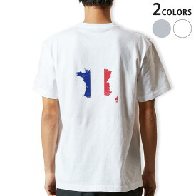Tシャツ メンズ バックプリント半袖 ホワイト グレー デザイン XS S M L XL 2XL tシャツ ティーシャツ T shirt 018828 france フランス