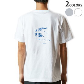Tシャツ メンズ バックプリント半袖 ホワイト グレー デザイン XS S M L XL 2XL tシャツ ティーシャツ T shirt 018836 greece ギリシャ