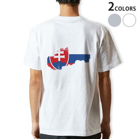 Tシャツ メンズ バックプリント半袖 ホワイト グレー デザイン XS S M L XL 2XL tシャツ ティーシャツ T shirt 018946 slovakia スロバキア