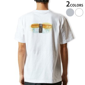 Tシャツ メンズ バックプリント半袖 ホワイト グレー デザイン XS S M L XL 2XL tシャツ ティーシャツ T shirt 019855 お寿司 Sushi ご飯