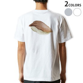Tシャツ メンズ バックプリント半袖 ホワイト グレー デザイン XS S M L XL 2XL tシャツ ティーシャツ T shirt 019900 お寿司 Sushi ご飯