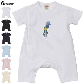 選べる6カラー ロンパース カバーオール 赤ちゃん 半袖 デザイン 70cm 80cm　rompers ベビー 新生児 キッズ 70サイズ 80サイズ ギフト マタニティ 妊婦 出産祝い プレママ ティーシャツ T shirt 018958 sweden スウェーデン