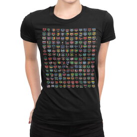 tシャツ レディース 半袖 ブラック 黒 デザイン M L Tシャツ ティーシャツ T shirt 009360 外国　国旗
