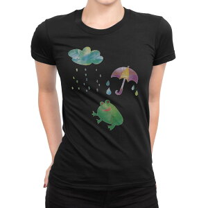 t�V���c ���f�B�[�X ���� �u���b�N �� �f�U�C�� M L T�V���c �e�B�[�V���c T shirt 017809 �P�@�J�@�~�J�@rainy�@�J�G��