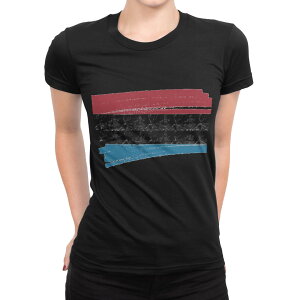 tシャツ レディース 半袖 ブラック 黒 デザイン M L Tシャツ ティーシャツ T shirt 018494 luxembourg ルクセンブルク