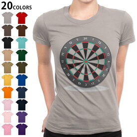 選べる20カラー tシャツ レディース 半袖 デザイン S M L Tシャツ ティーシャツ T shirt 001225 ユニーク ダーツ　スポーツ